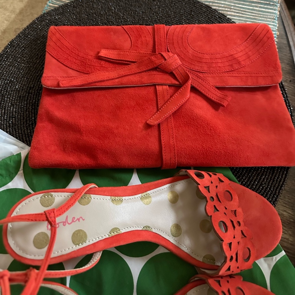 BODEN Jocelyn Mid Heels & Octavia Clutch - Size 39/US 8 - Picture 9 of 15